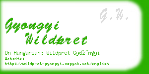 gyongyi wildpret business card